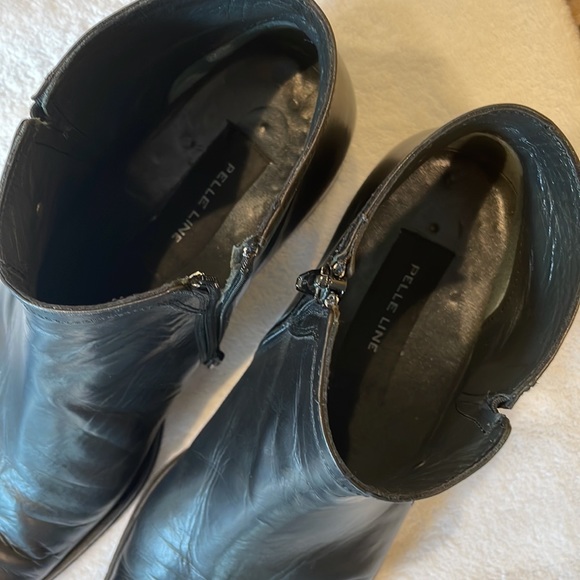 Pelle Line Corrente 3200 plain toe side zip black men’s low boot size 41 - Picture 6 of 15